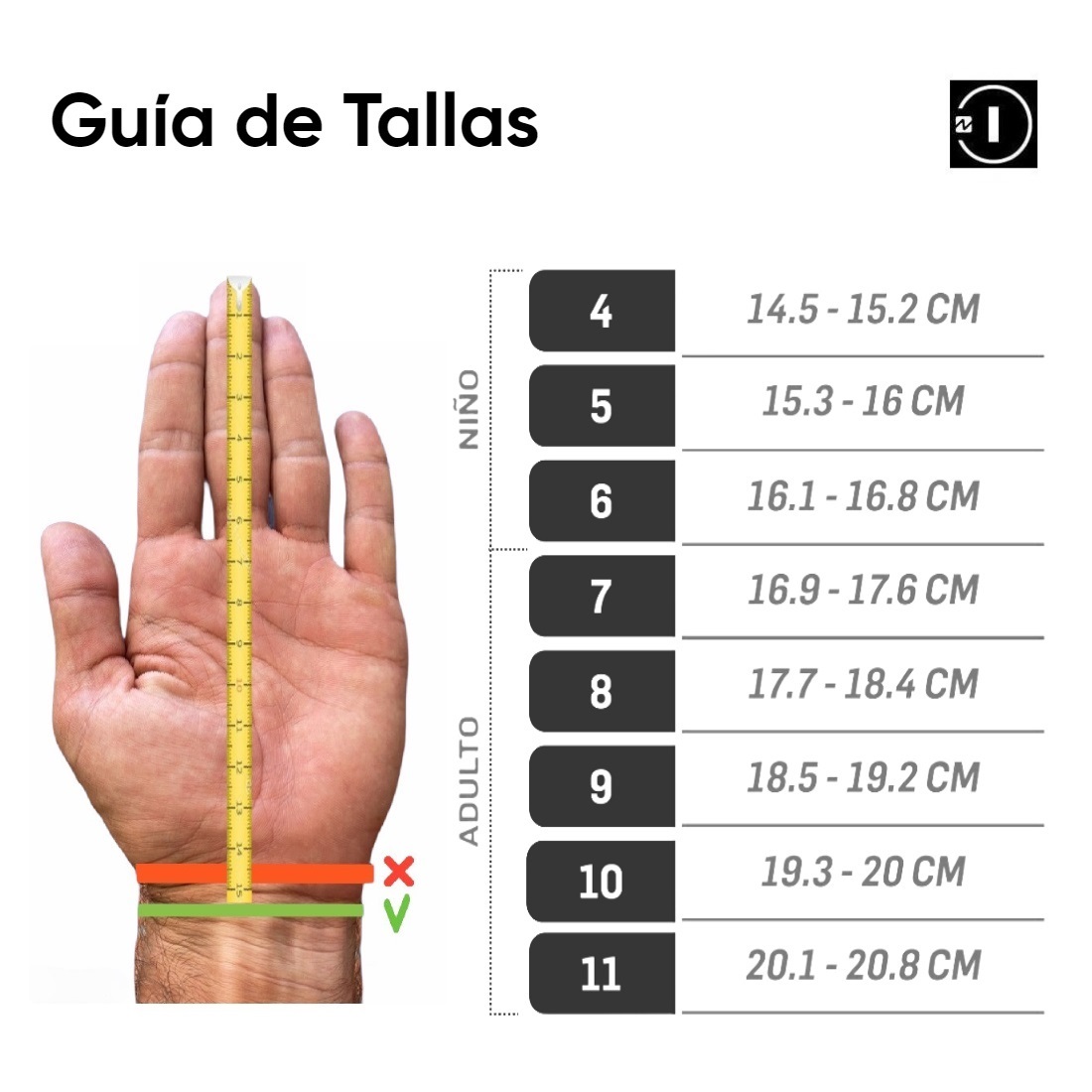 guia de tallas guantes numero uno goalkeeper (1)